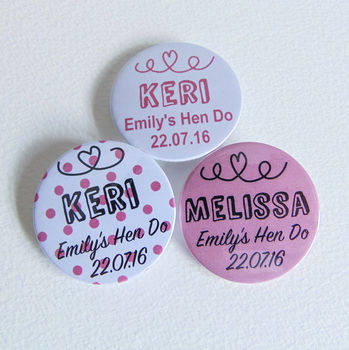 Hen Party Badges /Personalised Hen Party Gift, 9 of 9