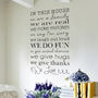 In This House Wall Sticker, thumbnail 1 of 3