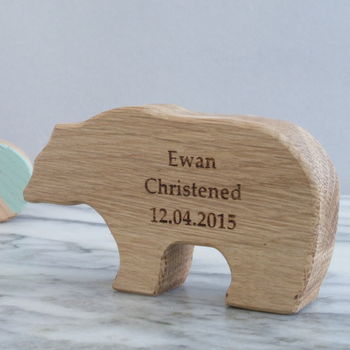 personalised christening bear