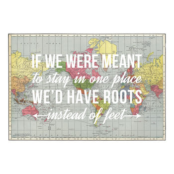 Travel Quote Map Print, 4 of 5