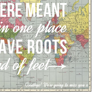 Travel Quote Map Print, 5 of 5