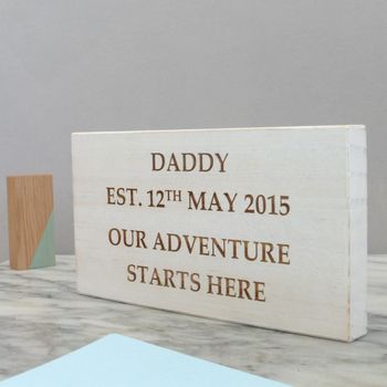 Personalised White Wooden Sign For Dad, 2 of 2