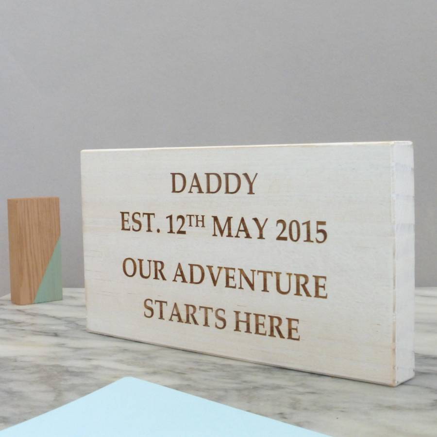 Personalised White Wooden Sign For Dad By EdgeInspired