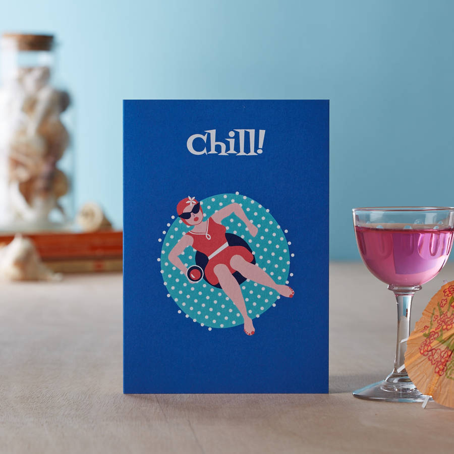 'Chill' Blank Greetings Card, 1 of 3