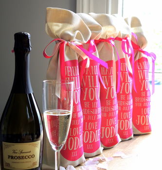 Personalised 'Will You Be My Bridesmaid?' Bottle Bag, 5 of 6