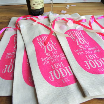 Personalised 'Will You Be My Bridesmaid?' Bottle Bag, 6 of 6
