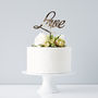 Elegant 'Love' Wedding Cake Topper, thumbnail 1 of 5