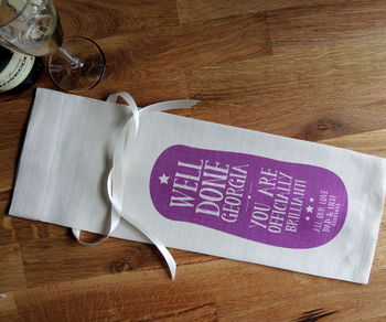 Personalised 'Well Done' Graduation Bottle Bag, 4 of 4
