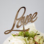 Elegant 'Love' Wedding Cake Topper, thumbnail 5 of 5