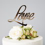 Elegant 'Love' Wedding Cake Topper, thumbnail 2 of 5