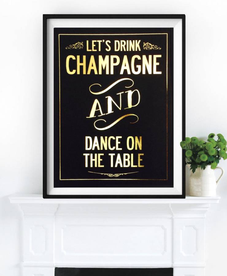 Let's Dance, Gold Foil Framed Art By Palm Valley