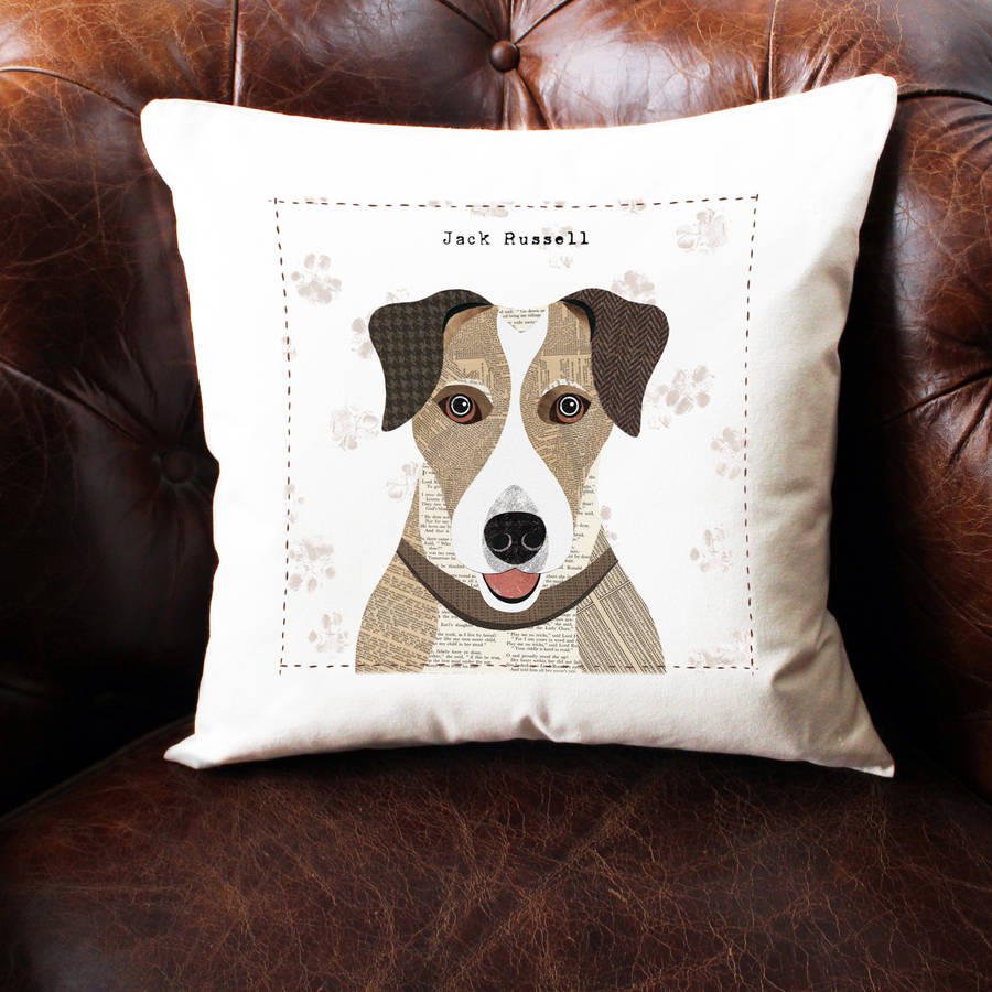 personalised dog shaped cushion