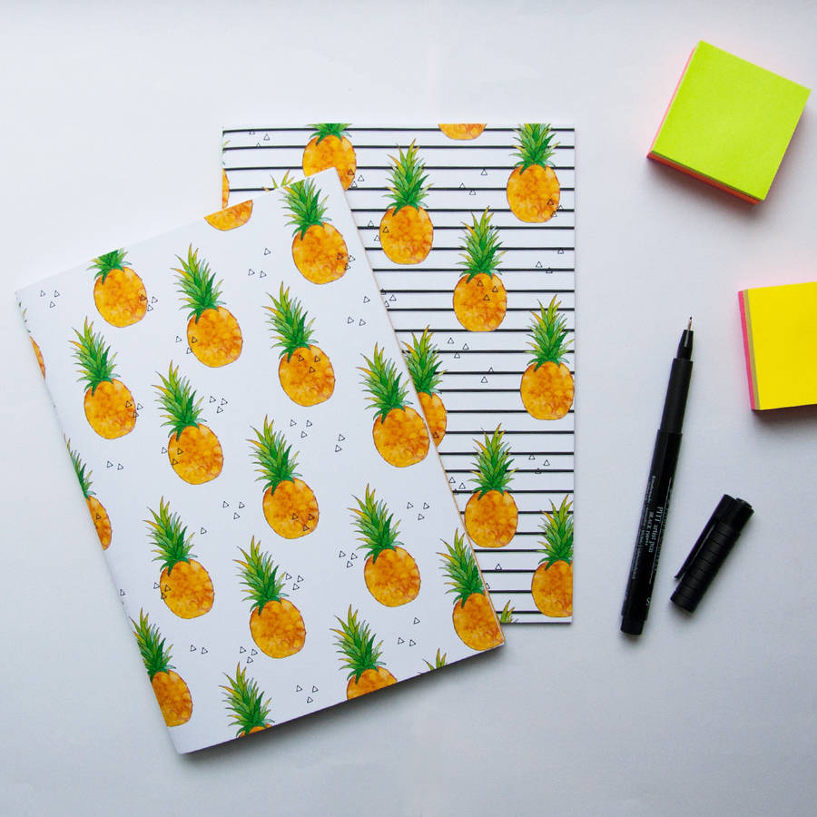 Pineapple Print Notebook, 1 of 3