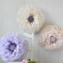 Three Ivory, Lilac And Champagne Paper Flowers, thumbnail 1 of 6