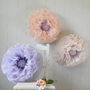 Three Giant Amethyst, Nude And Peach Paper Flowers, thumbnail 1 of 4