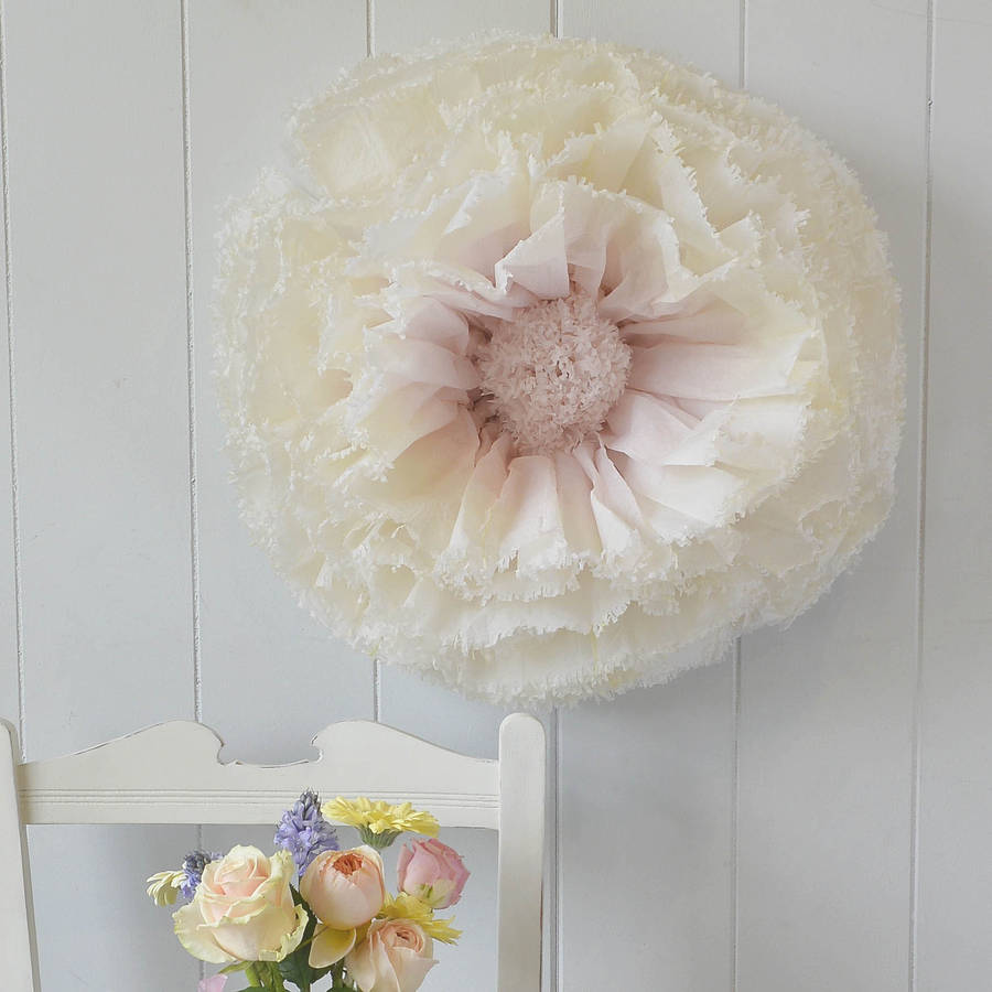 Giant Hand Dyed Blush And Ivory Ombré Paper Flower, 1 of 3