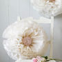 Three Ivory, Nude And Blush Paper Flowers, thumbnail 2 of 4