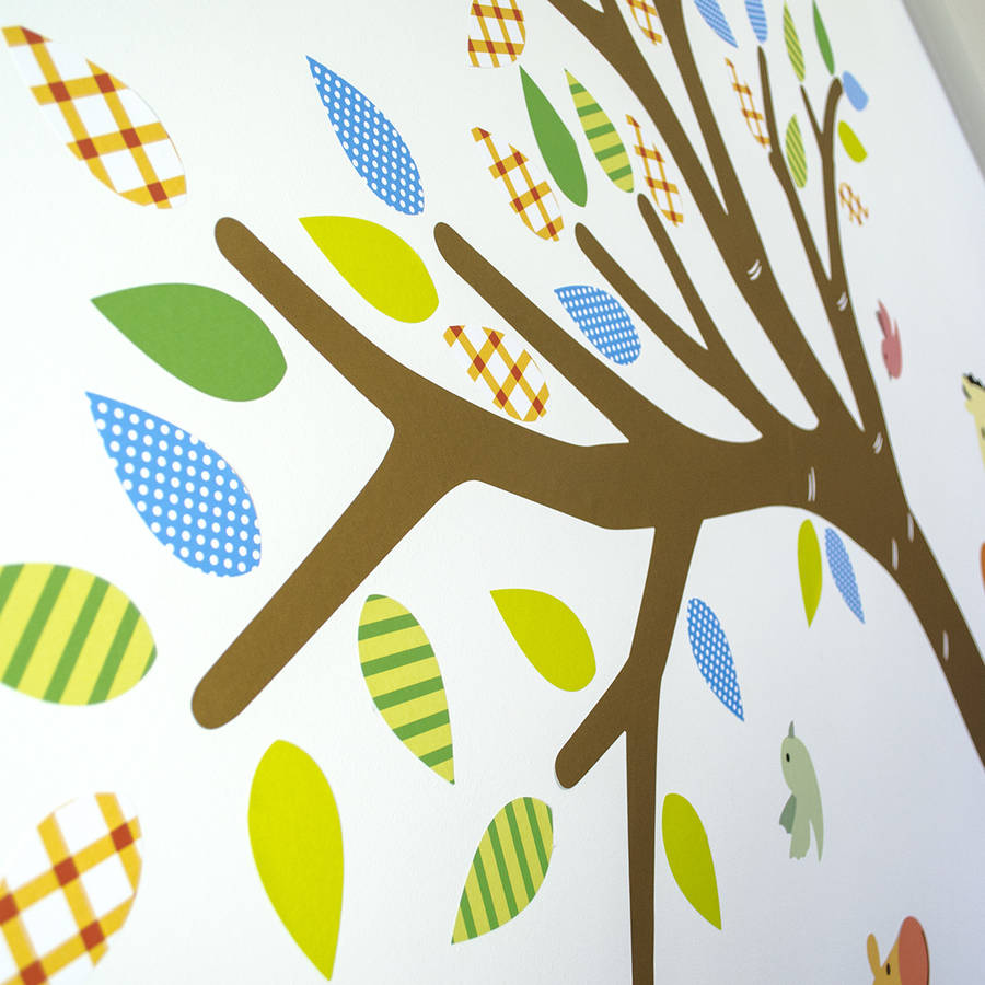 Jungle Tree Fabric Wall Sticker By Mirrorin | notonthehighstreet.com