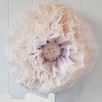 Three Giant Amethyst, Nude And Peach Paper Flowers, 3 of 4