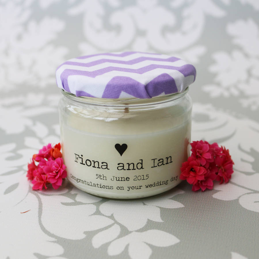 Personalised Wedding Favour Candle By Lumitique Personalised Wedding Favour Candle