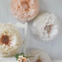 Three Copper, Peach And Ivory Paper Flowers, thumbnail 4 of 4