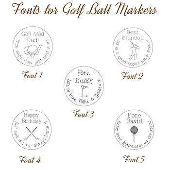 Sterling Silver Personalised Golf Ball Marker, 3 of 4