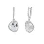 White Topaz Gemstone Earrings Diamante Drop Earrings, thumbnail 1 of 3