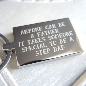 Personalised Stainless Steel Fathers Day Keyring, 4 of 4