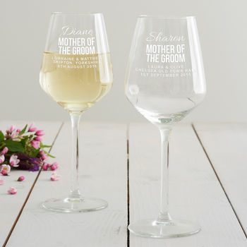 Personalised Mother Of The Groom Wedding Glass, 4 of 8