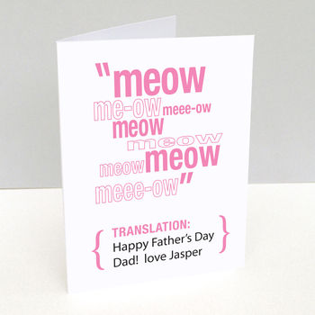 Personalised Pet Translation Father's Day Card, 2 of 5