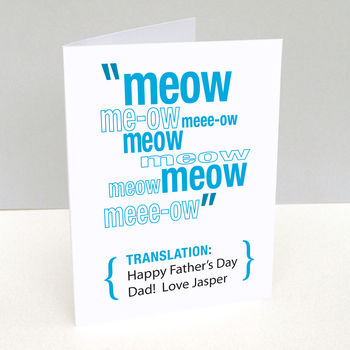Personalised Pet Translation Father's Day Card, 4 of 5