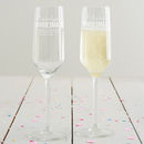 personalised bridesmaid champagne flute by becky broome ...