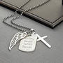 Personalised Sterling Silver Karma Dog Tag Necklace, thumbnail 1 of 10