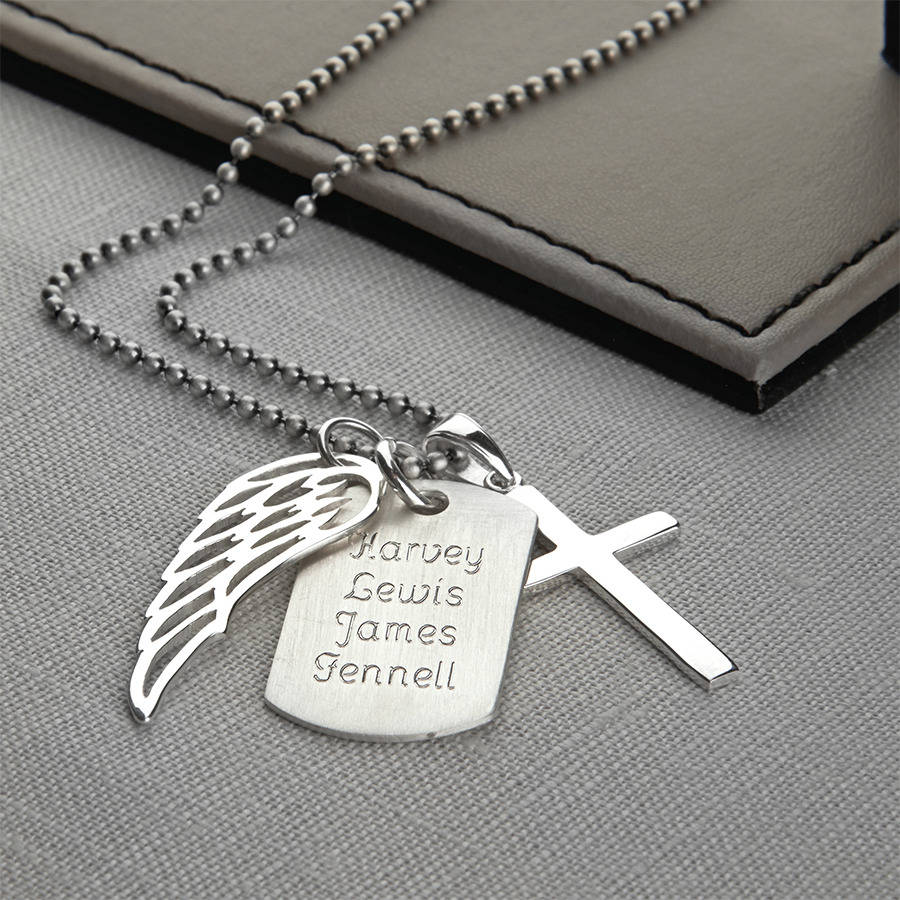 Personalised Sterling Silver Karma Dog Tag Necklace By ...