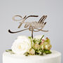 Elegant 'Finally' Wedding Cake Topper, thumbnail 2 of 5