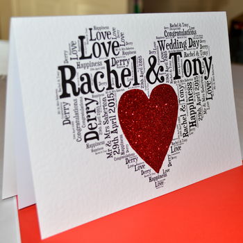 Personalised Wedding Love Sparkle Card, 11 of 12