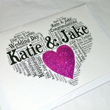 Personalised Wedding Love Sparkle Card, 10 of 12