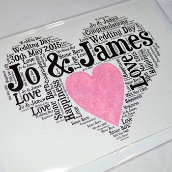 Personalised Wedding Love Sparkle Card, 9 of 12