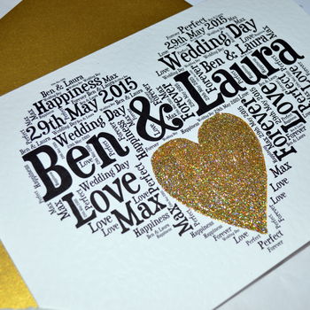 Personalised Wedding Love Sparkle Card, 8 of 12
