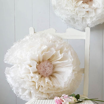 Three Blush And Ivory Ombré Paper Flowers, 4 of 4