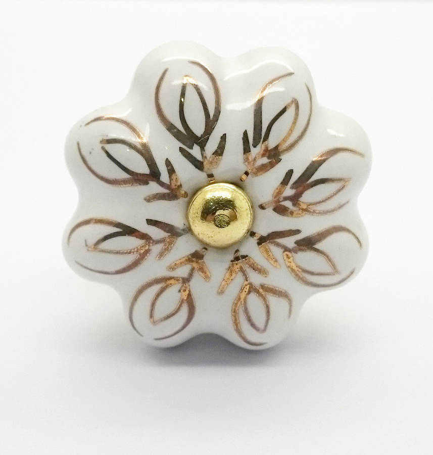 Swirl Melon Ceramic Door Knob Drawer Pull Handle By G Decor