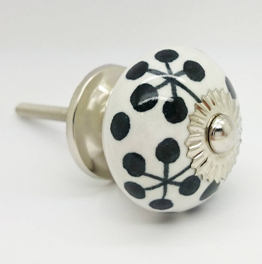 dandelion ceramic door knob cupboard door pull by g decor