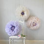 Three Ivory, Lilac And Champagne Paper Flowers, thumbnail 6 of 6