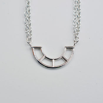 Tiny Silver Four Curve Pendant, 2 of 4