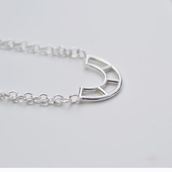 Tiny Silver Four Curve Pendant, 4 of 4