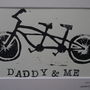 Personalised Daddy And Me Tandem Bike Print, thumbnail 3 of 6