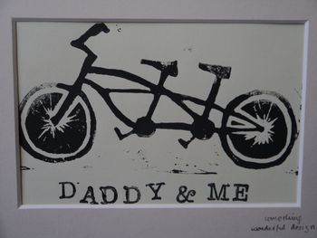 Personalised Daddy And Me Tandem Bike Print, 3 of 6