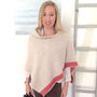 Oatmeal Knitted Lambswool Poncho, thumbnail 9 of 10