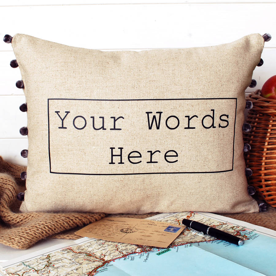Your Words Pesonalised Cushion By Bags Not War