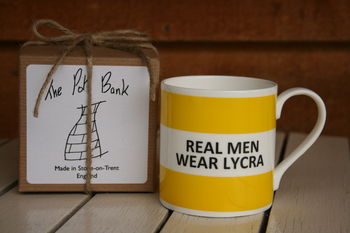 'Real Men Wear Lycra' Fine Bone China Mug, 3 of 3